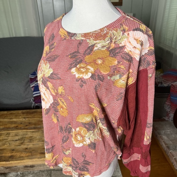 Free People Flower Patch Long Sleeve Floral Thermal - Picture 2 of 7